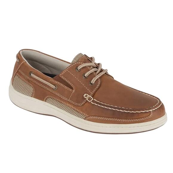 Dockers Mens Beacon Boat Shoes US 12 M EU 46 Tan Leather Water Resistant EUC - Picture 1 of 13
